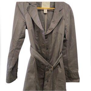 Free People Charcoal Belted w Pockets with pink floral jacket